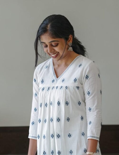 White Jamdani