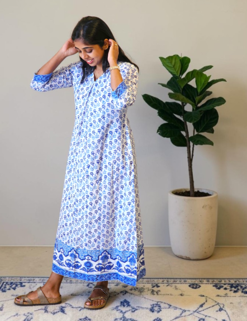 Cotton Blue Dress