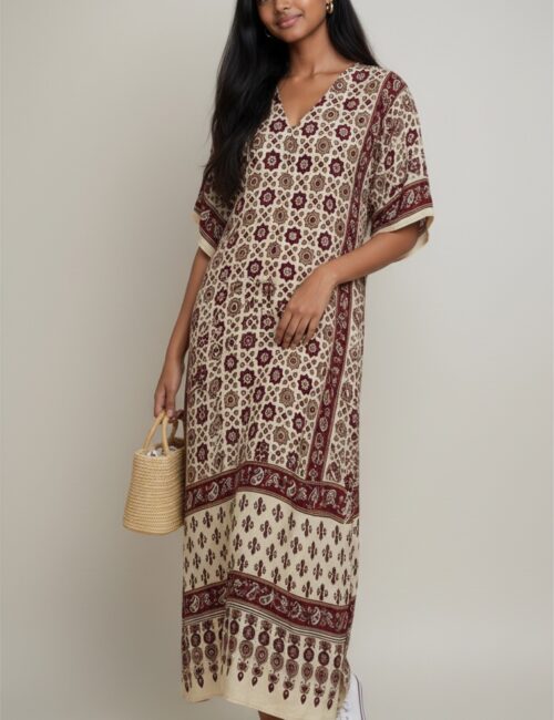 White & Red Kaftan